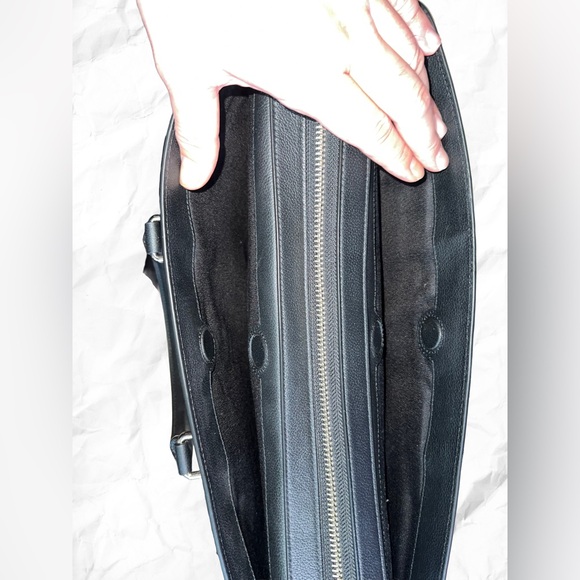 Coach Black Leather Men's Work Bag - Picture 4 of 14